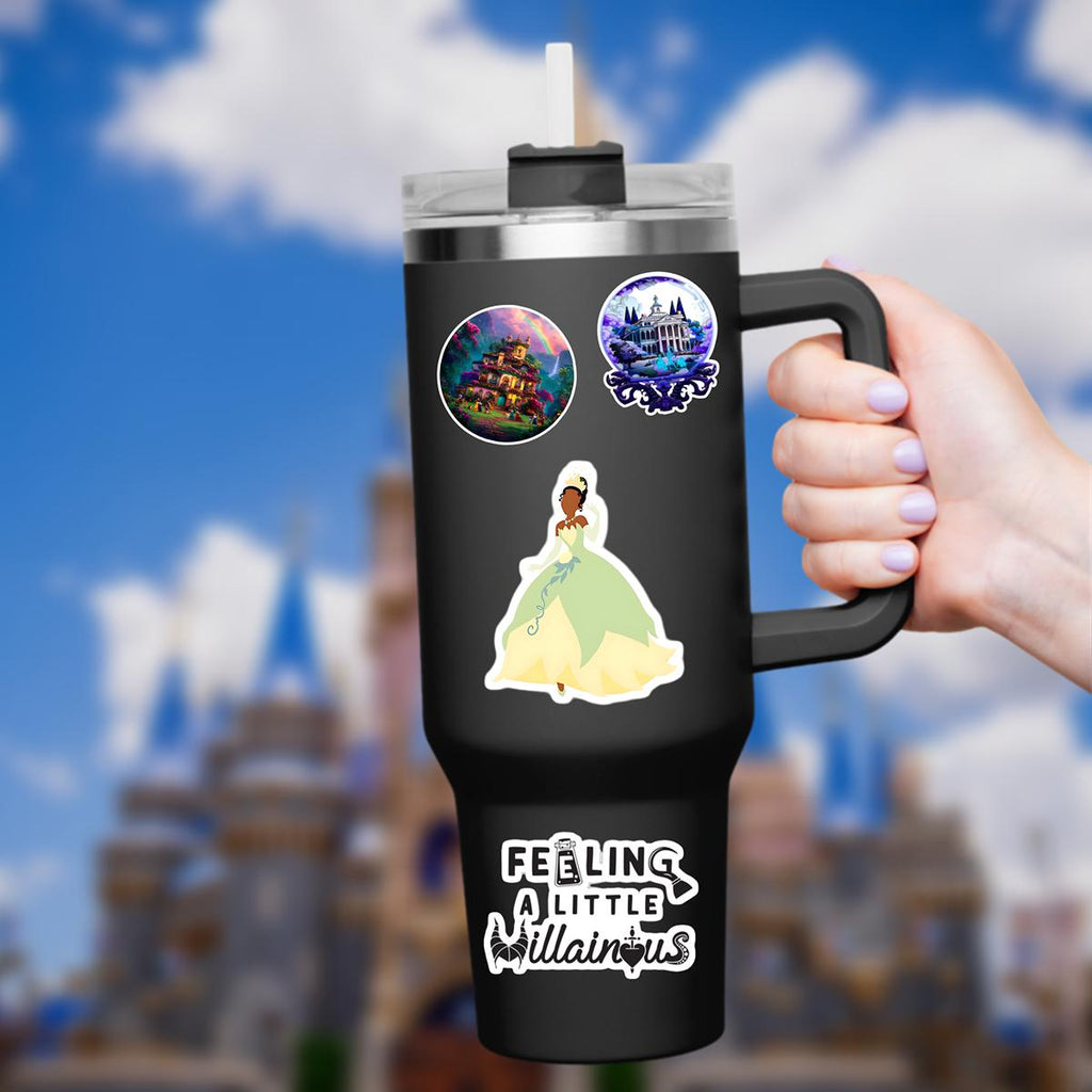 Disney Tiana Princess And The Frog Waterproof Disney Laptop Stickers Tianas Place Disney Gift Planner Stationery Decal Water Bottle Cell