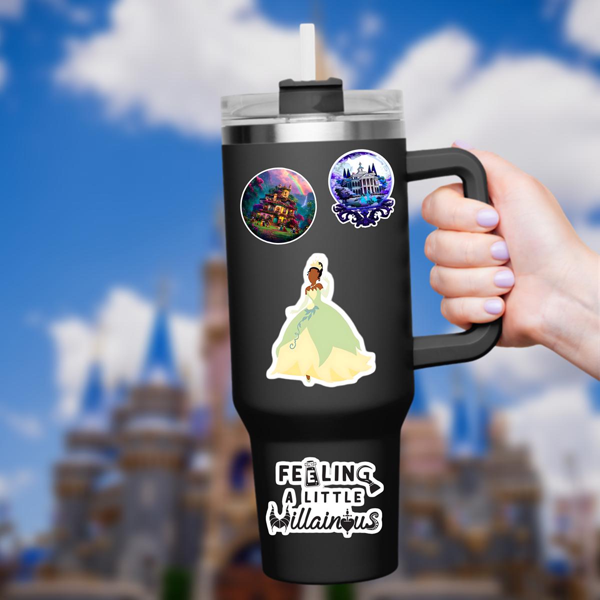 Disney Tiana Princess And The Frog Waterproof Disney Laptop Stickers Tianas Place Disney Gift Planner Stationery Decal Water Bottle Cell