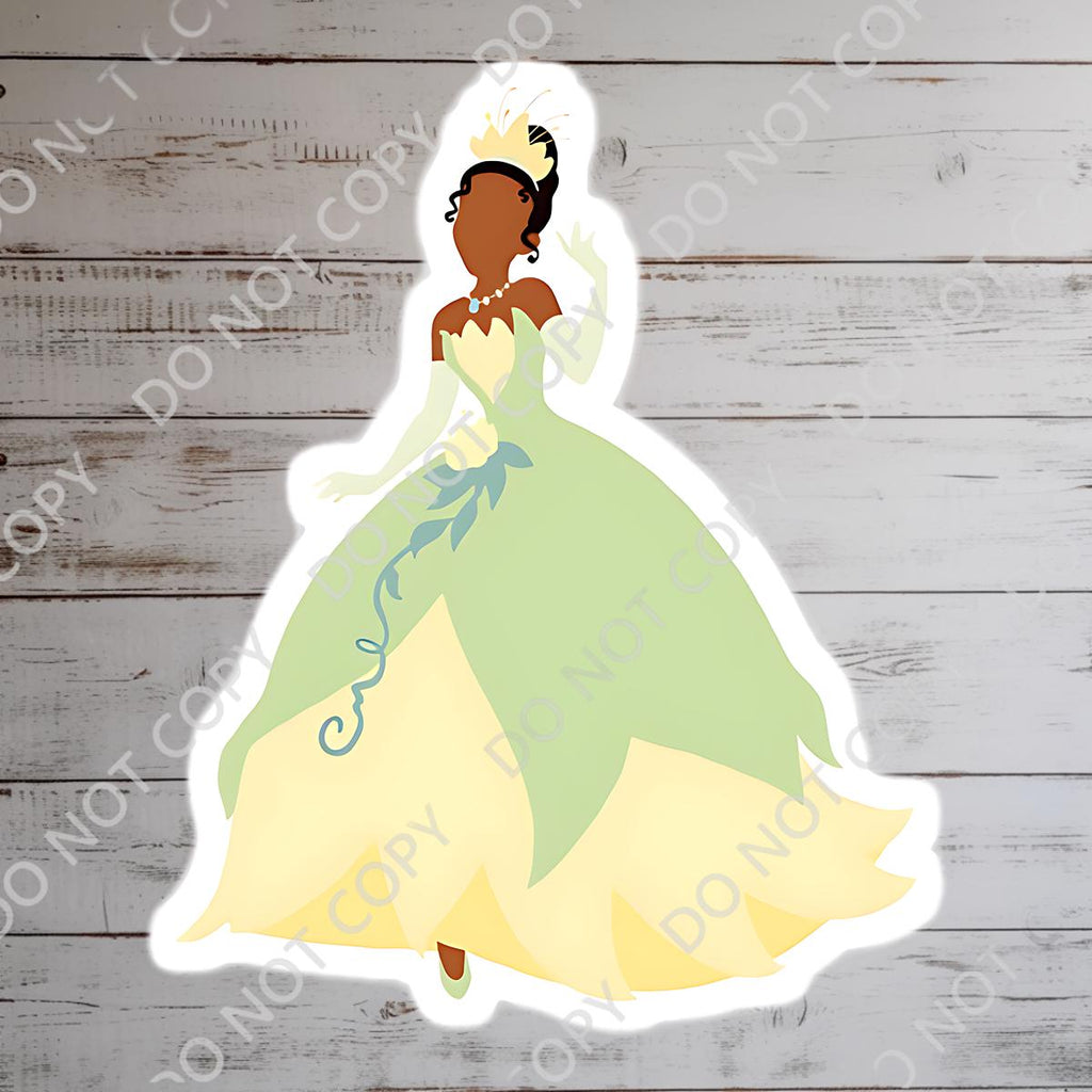 Disney Tiana Princess And The Frog Waterproof Disney Laptop Stickers Tianas Place Disney Gift Planner Stationery Decal Water Bottle Cell