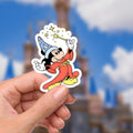 Sorcerer Fantasia Mickey Sticker: Waterproof Vinyl Decal for Laptop, Water Bottle