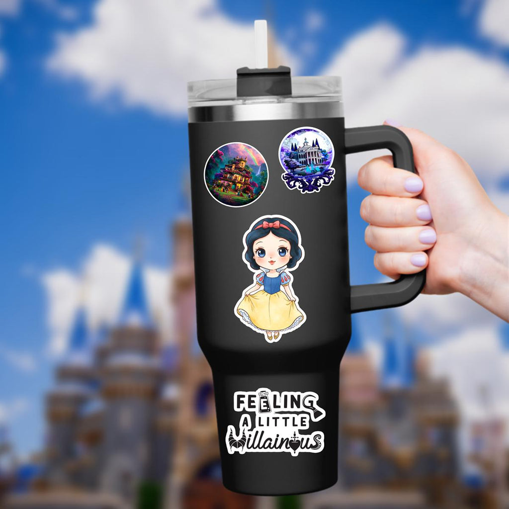 Snow White Sticker: Waterproof Vinyl Decal for Laptop, Water Bottle