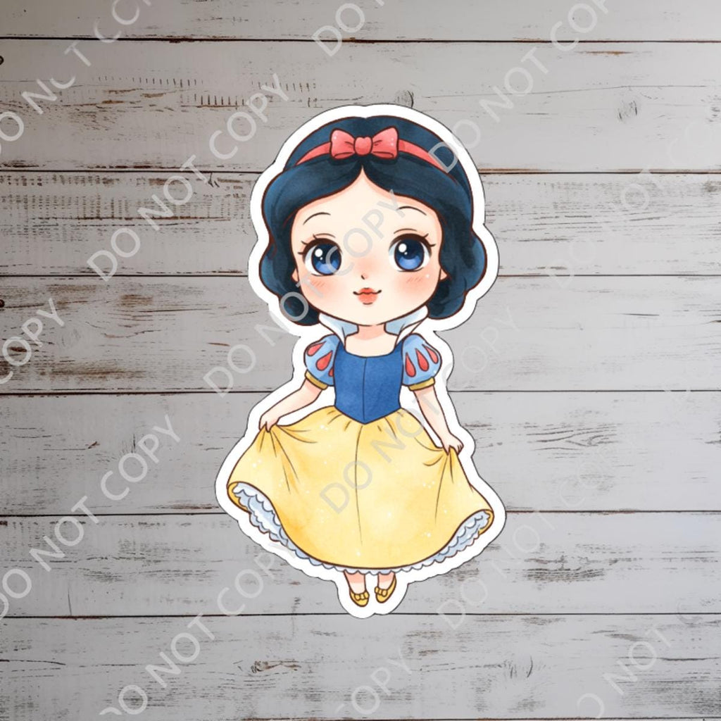 Snow White Sticker: Waterproof Vinyl Decal for Laptop, Water Bottle
