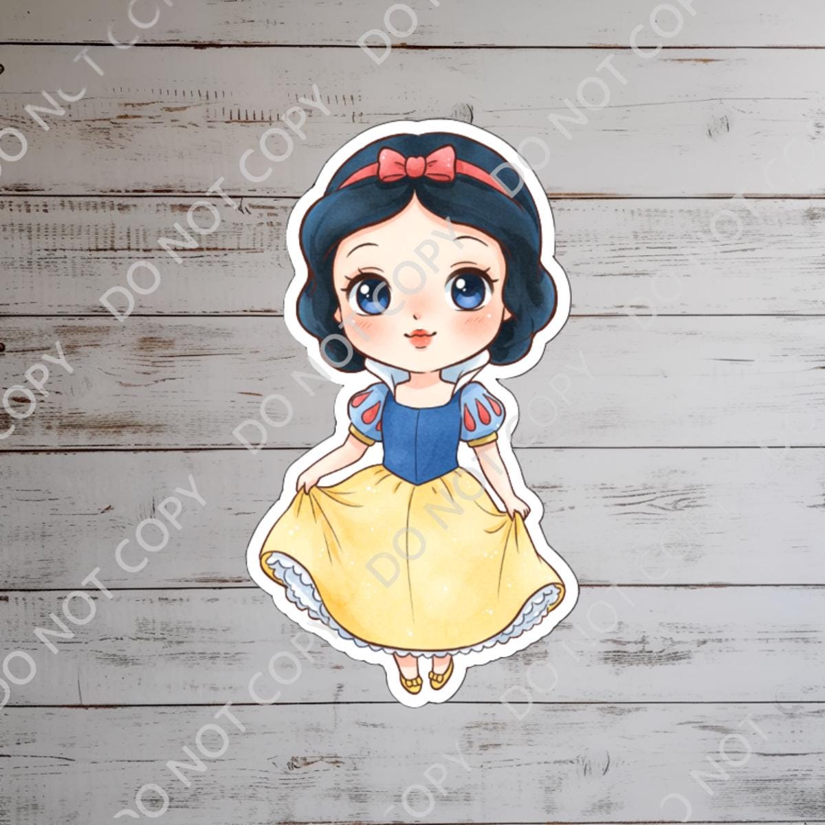 Snow White Sticker: Waterproof Vinyl Decal for Laptop, Water Bottle