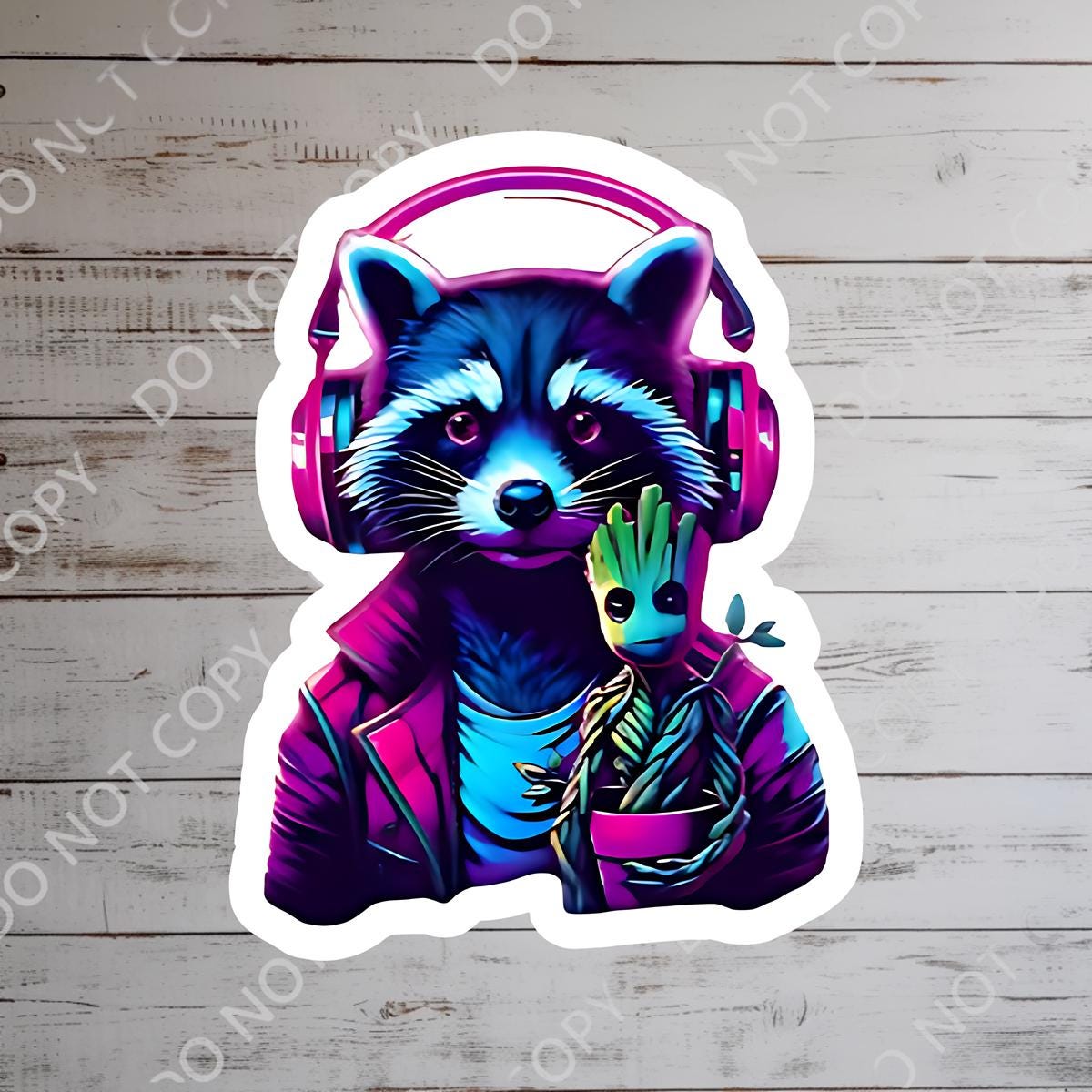 Groot Sticker: Waterproof Vinyl Decal for Laptop, Water Bottle