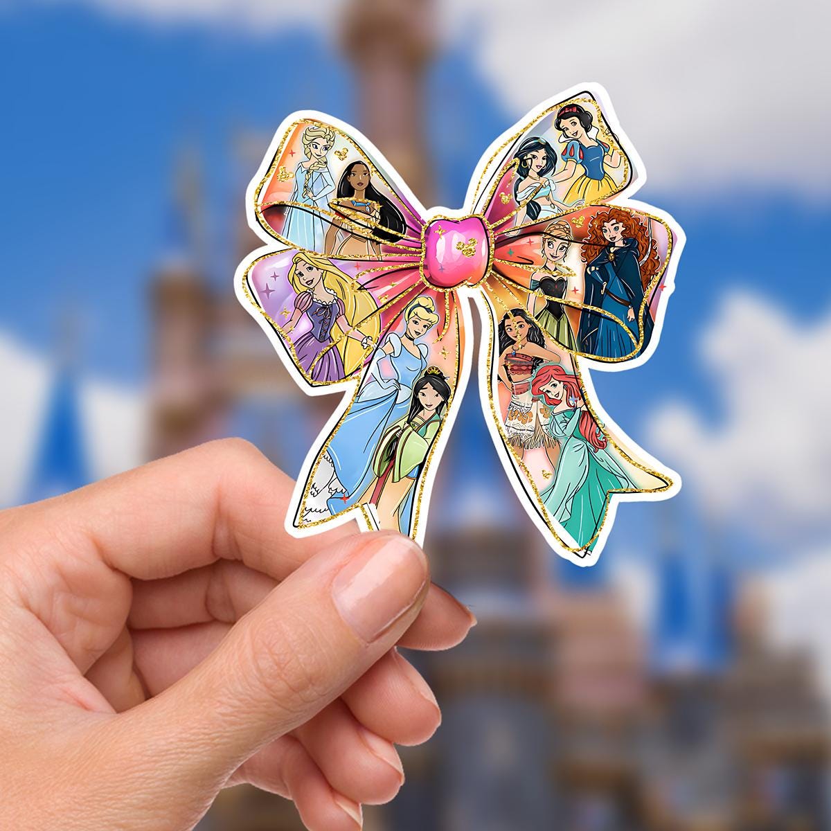 Disney Princess Coquette  Sticker Waterproof HydroFlask,  Disney Laptop, Disneying Theme Park Vacation, Castle Park Mouse