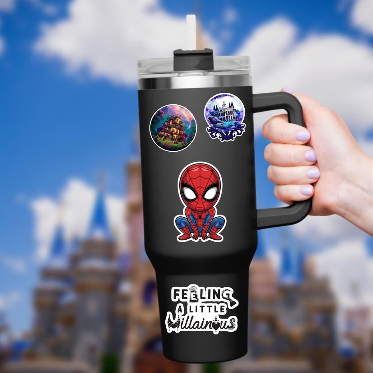 Marvel Spiderman Sticker Disney WaterDisney proof Laptop Stickers,  planner stationery decal water bottle cell