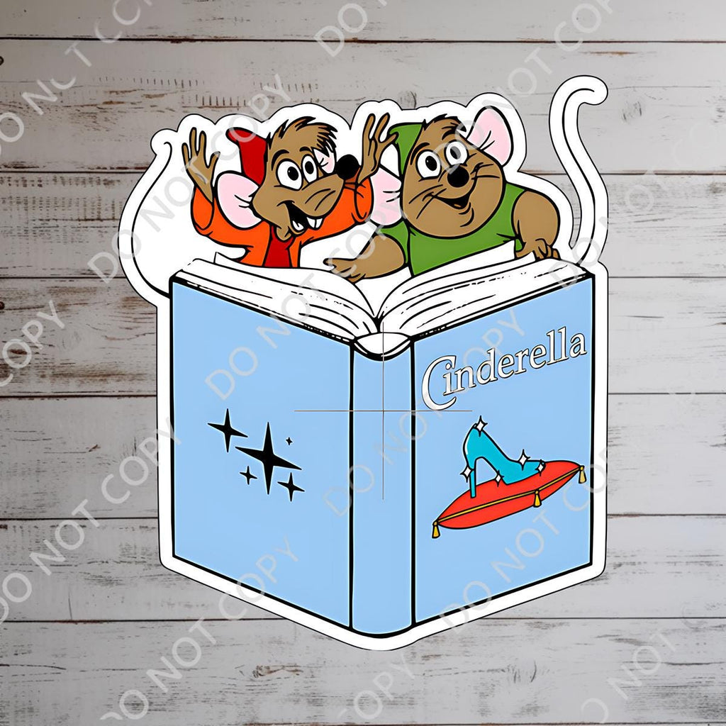 Cinderella Fairy Godmother Vinyl Sticker: Watercolor Castle, Glass Slipper, journal stickers, disney gift, disney present, junk journal