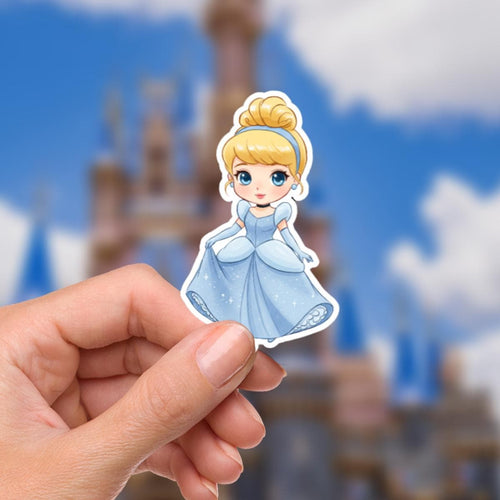 Cinderella Glass SlipperDisney Castle Decal Laptop Sticker/ Walt Disney decal cell phone MickeyMouse planner stationery water bottle