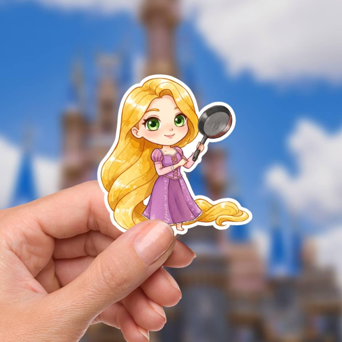 Rapunzel Disneyy Tangled Pascal Waterproof Disney Laptop Stickers Rapunzel Princess affirmation planner stationery decal water bottle cell