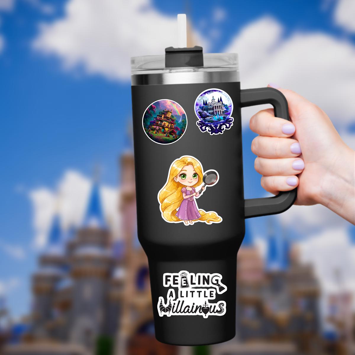 Rapunzel Disneyy Tangled Pascal Waterproof Disney Laptop Stickers Rapunzel Princess affirmation planner stationery decal water bottle cell