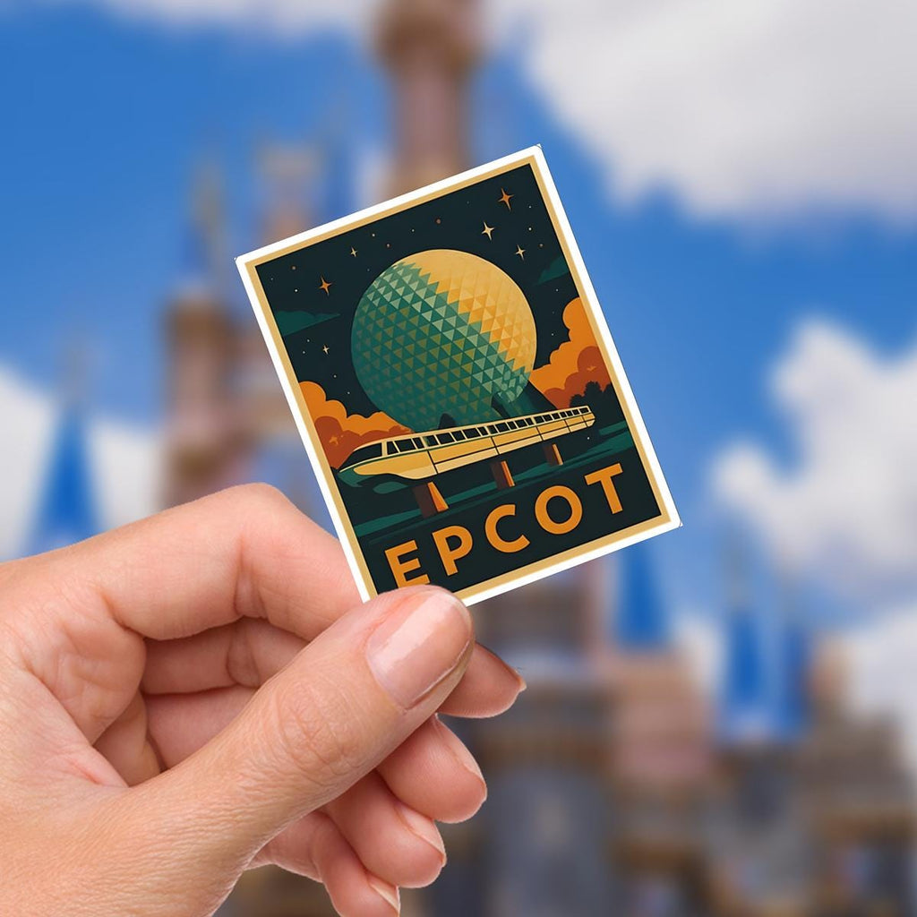 Disney Epcot Sticker What A Wonderful World Sticker Waterproof Disney Laptop, Disneying Theme Park Vacation, Castle Park Mouse