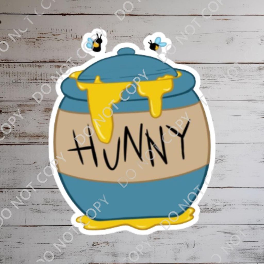 Winnie The Pooh Hunny Pot Vinyl Sticker: Laptop, Water Bottle Decal