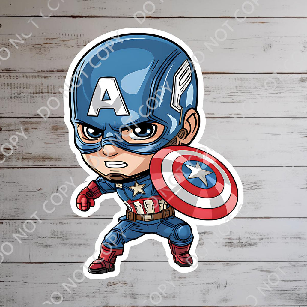 Marvel Captain America Sticker Disneyy Waterproof Disney Laptop Stickers, planner stationery decal water bottle cell