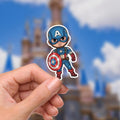 Captain America Sticker: Waterproof Vinyl Decal for Laptop, Water Bottle