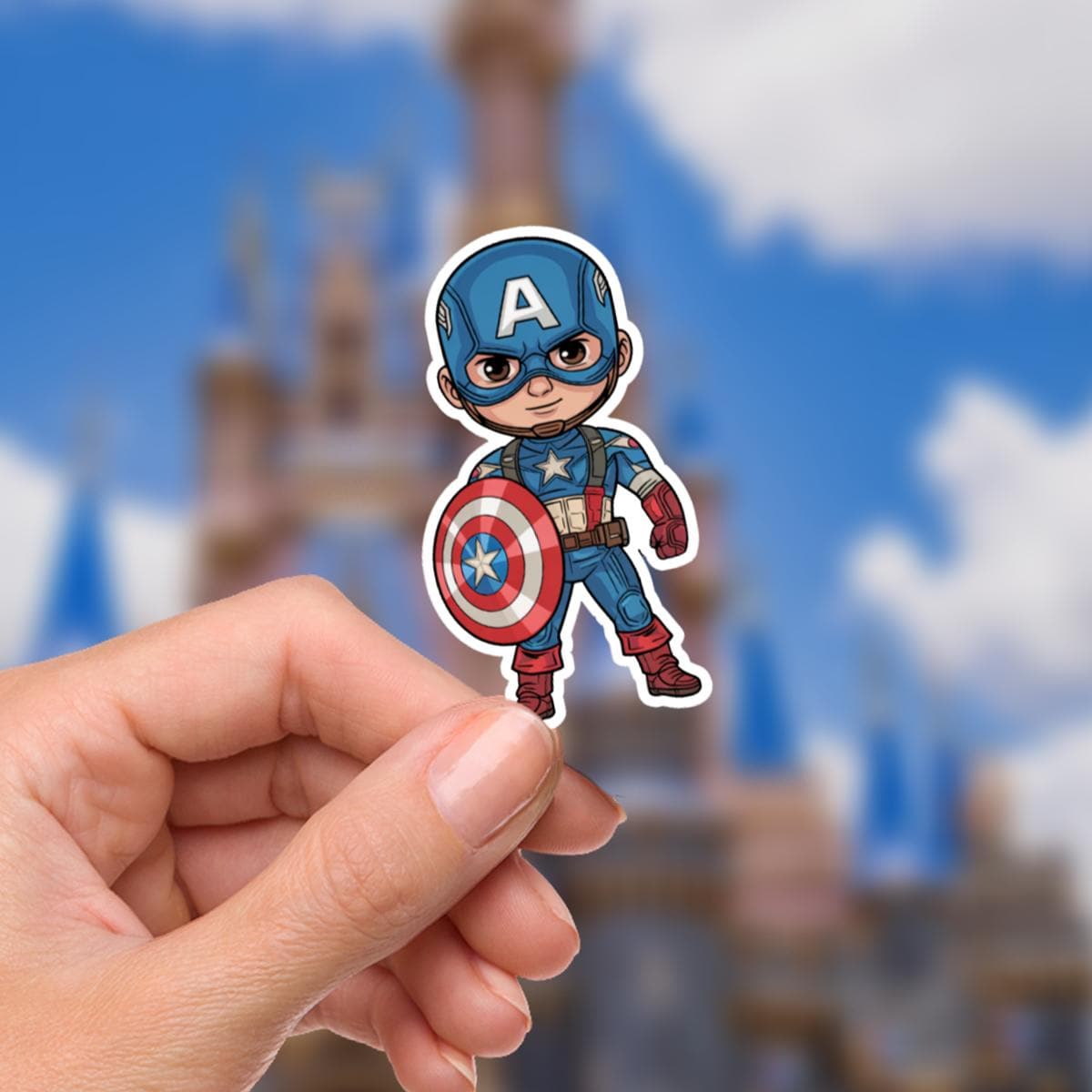 Captain America Sticker: Waterproof Vinyl Decal for Laptop, Water Bottle
