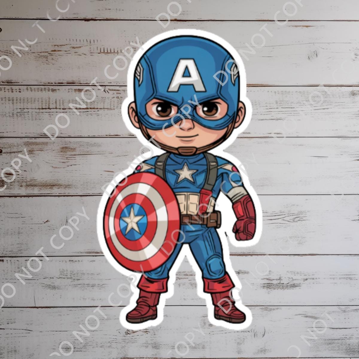 Captain America Sticker: Waterproof Vinyl Decal for Laptop, Water Bottle