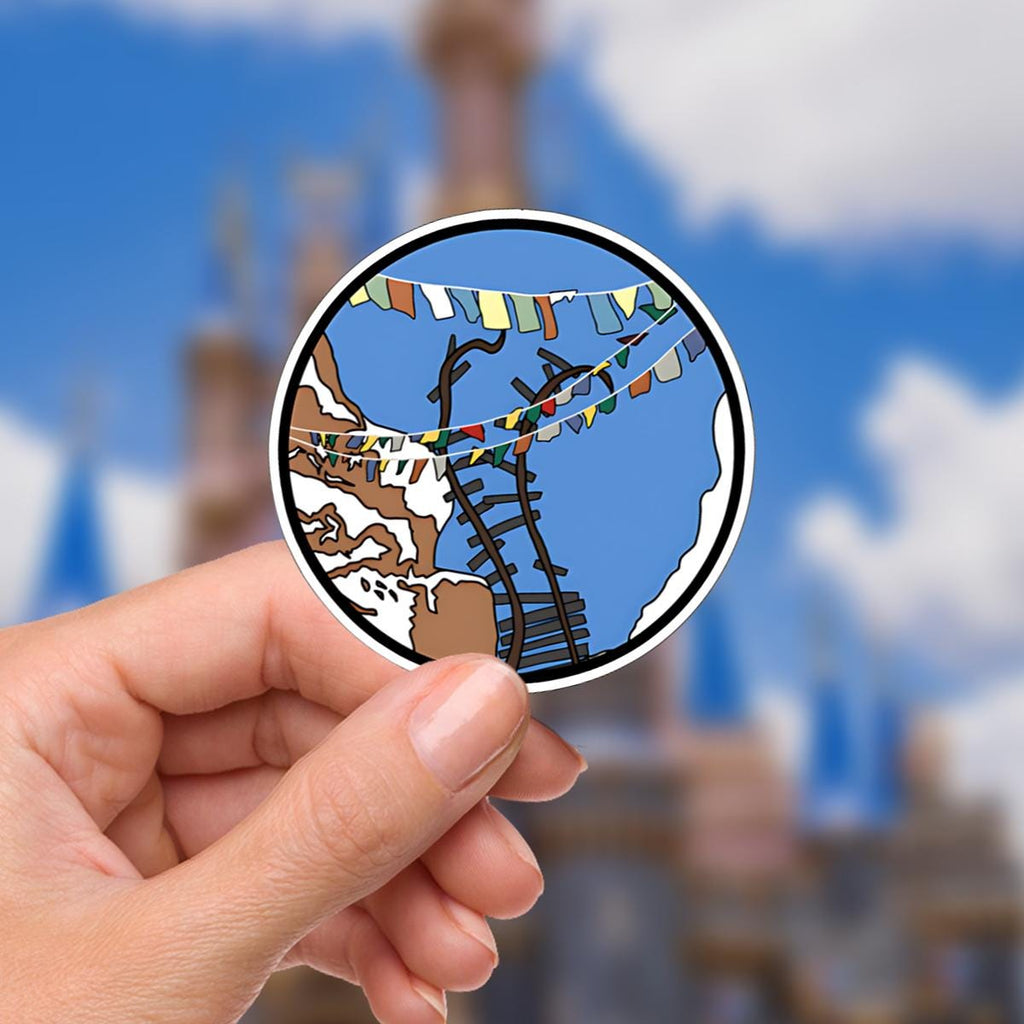 Disney Ride Expedition Everest Sticker Waterproof Disney Laptop, Disneying Theme Park Vacation, Castle Park Mouse