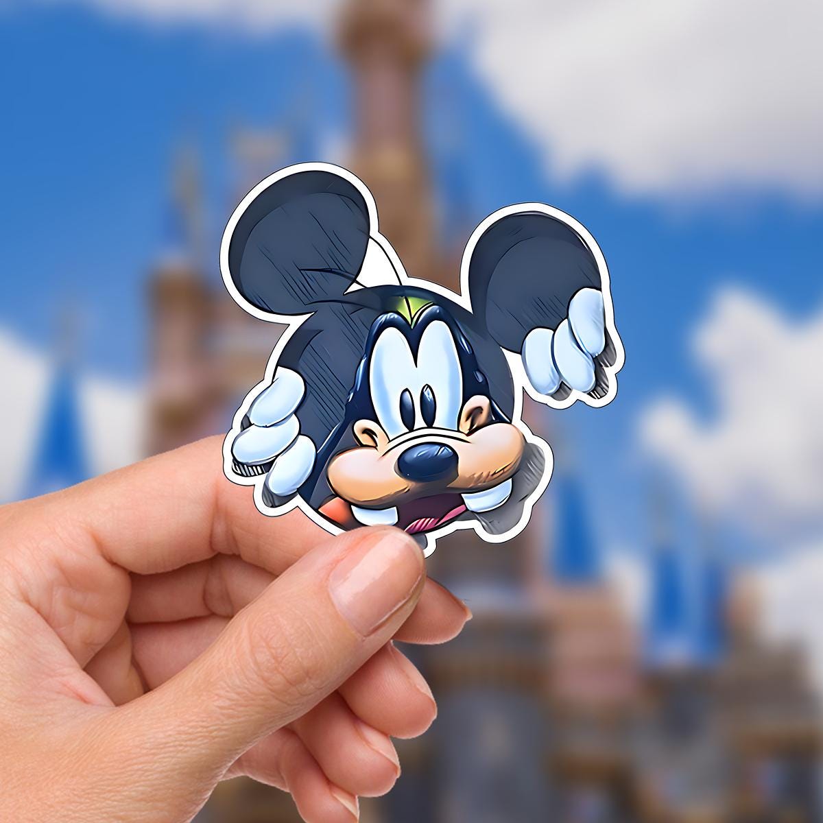 Disney Goofy What A Wonderful World Sticker Waterproof Disney Laptop, Disneying Theme Park Vacation, Castle Park Mouse