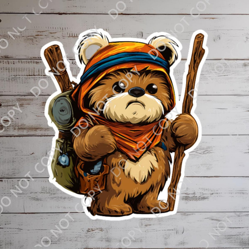 Star Wars  Ewok Wicket Waterproof Disney Laptop Stickers/  Disney yoda starwars planner stationery decal water bottle cell phone