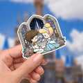 Cinderella & Prince Charming Glass SlipperDisney Castle Decal Laptop Sticker/ Walt Disney decal cell phone MickeyMouse planner water bottle