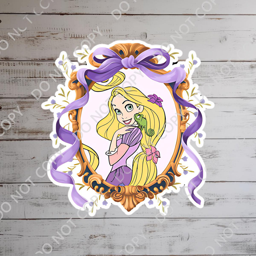 Disneyy Coquette Tangled Rapunzel Waterproof Disney Laptop Stickers/ Mickey, Minnie, Goofy Stitch planner stationery decal water bottle