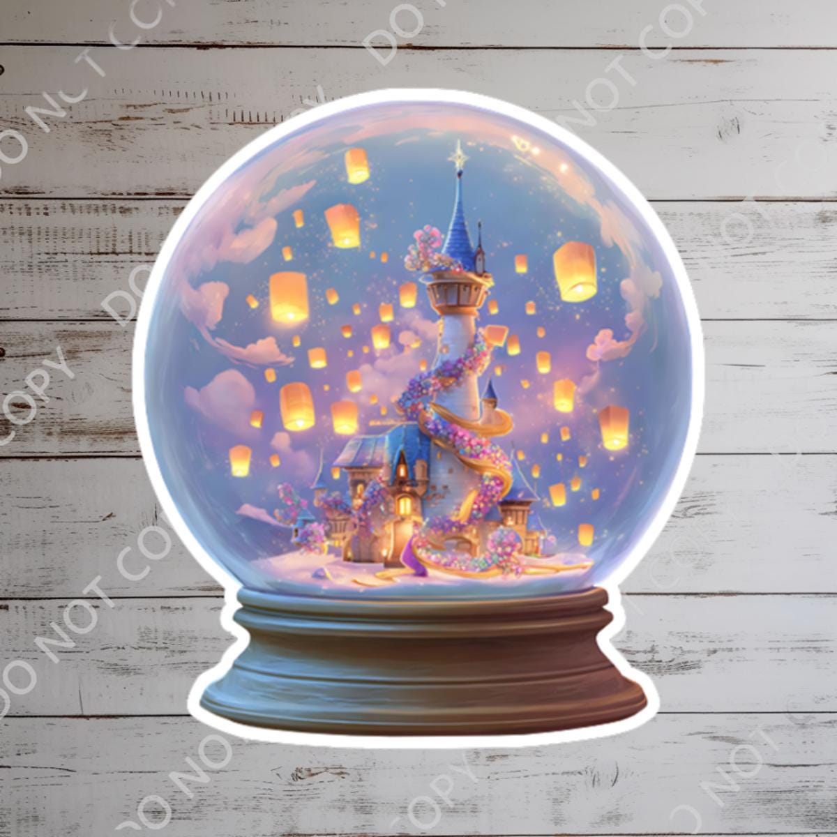 Disney Rapunzel Tangled Lantern Snow Globe Sticker: Waterproof Vinyl Decal, Disney Sticker, disney gift, journal stickers, junk journal
