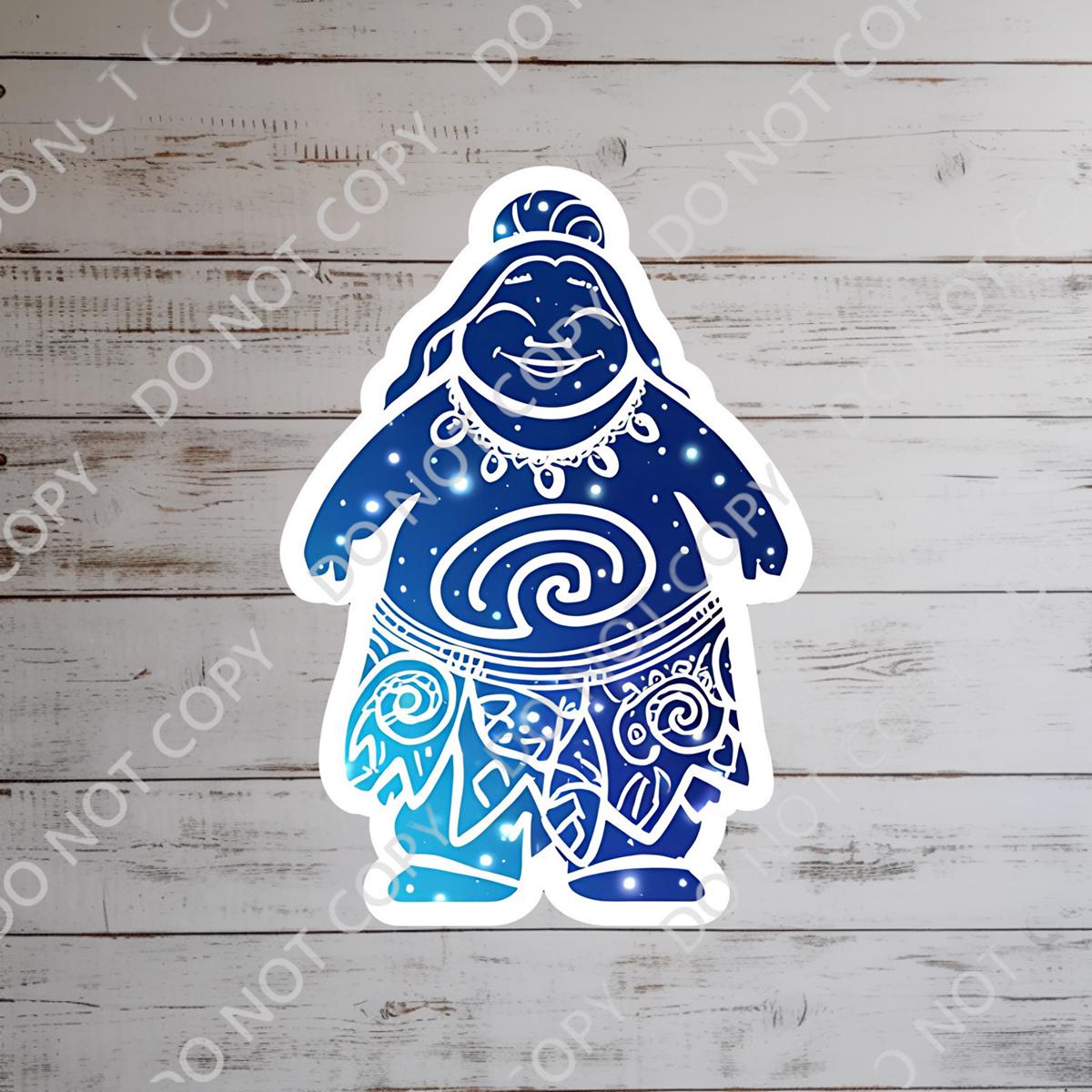 Moana Gramma Tala Maui Mickey Head Sticker: Waterproof Vinyl Decal