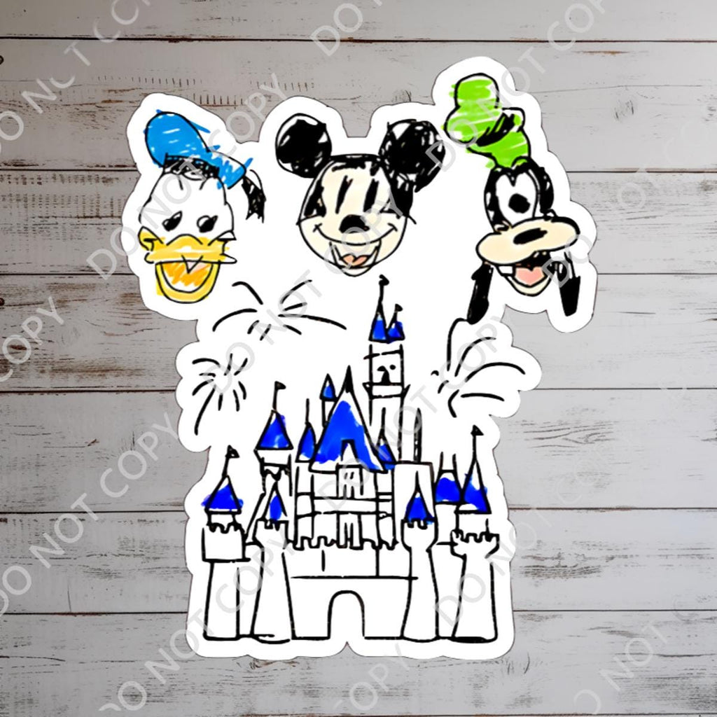 Disneyy Mickey and Friends What A Wonderful World Sticker Waterproof Disney Laptop, Disneying Theme Park Vacation, Castle Park Mouse