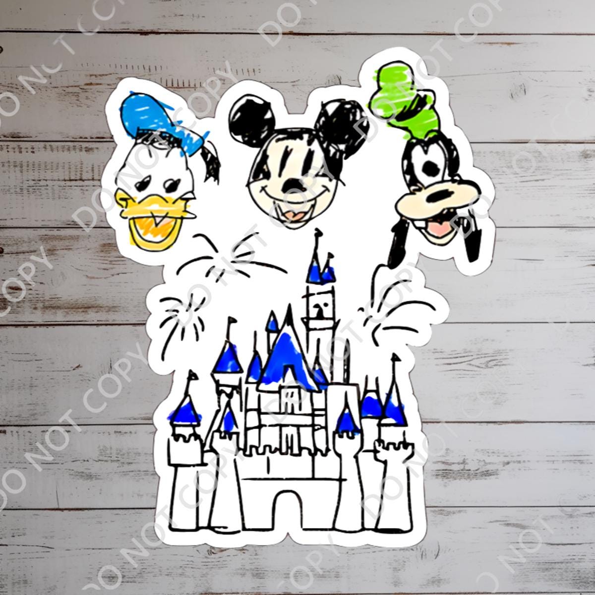 Disneyy Mickey and Friends What A Wonderful World Sticker Waterproof Disney Laptop, Disneying Theme Park Vacation, Castle Park Mouse