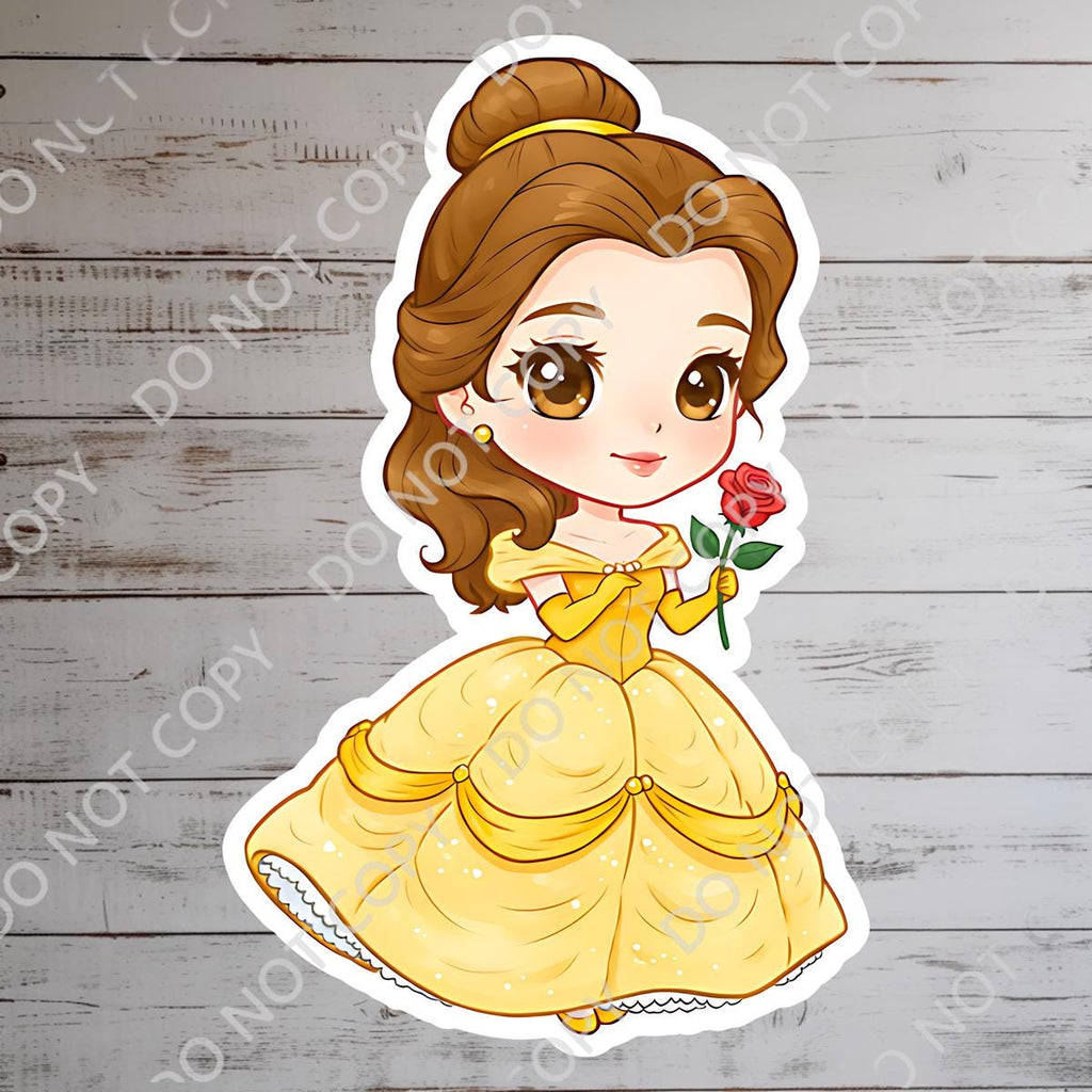 Beauty and The Beast Sticker: Waterproof Vinyl Decal for Laptop, Water Bottle