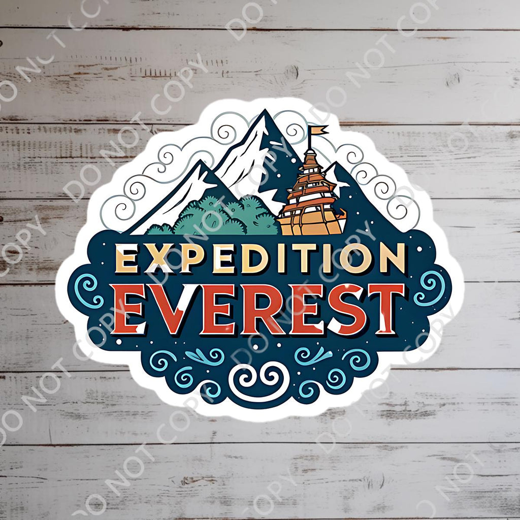 Disney Ride Expedition Everest Sticker Waterproof Disney Laptop, Disneying Theme Park Vacation, Castle Park Mouse