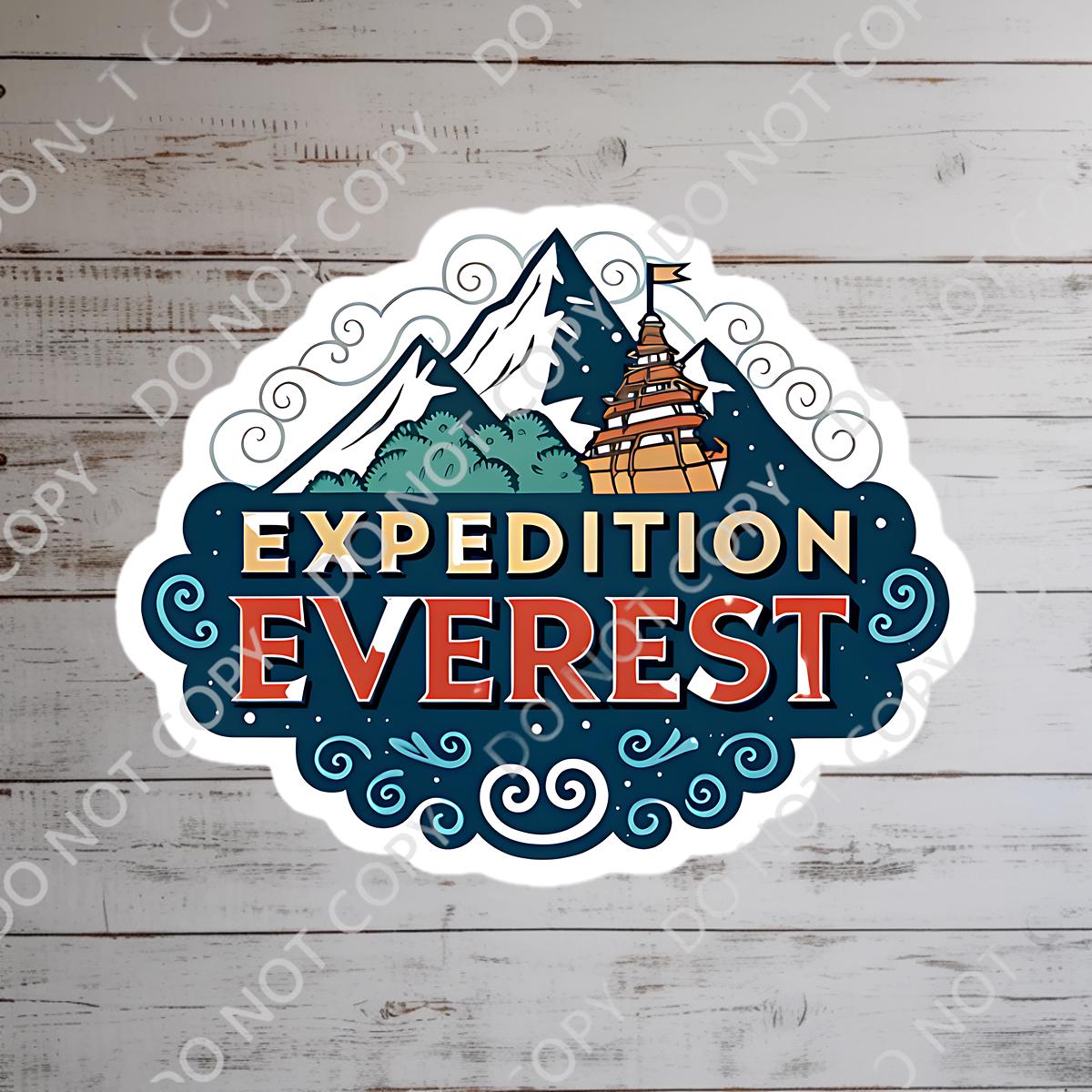 Disney Ride Expedition Everest Sticker Waterproof Disney Laptop, Disneying Theme Park Vacation, Castle Park Mouse