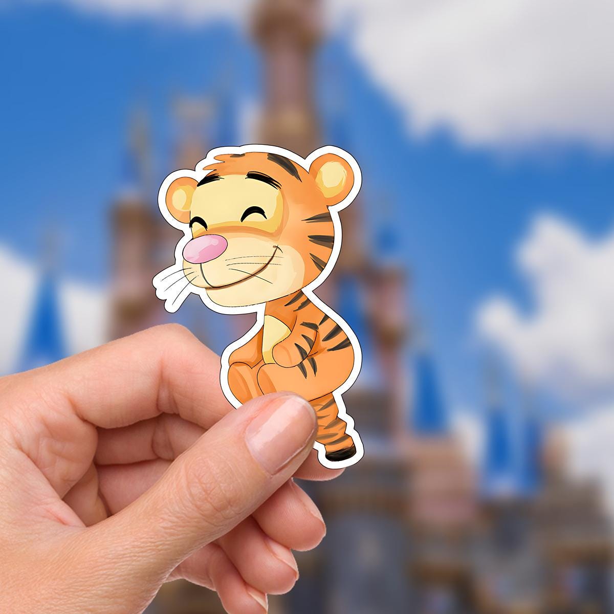 Disneyy Winnie The Pooh Tigger Disney Laptop Sticker Positive Affirmation planner stationery decal water bottle cell