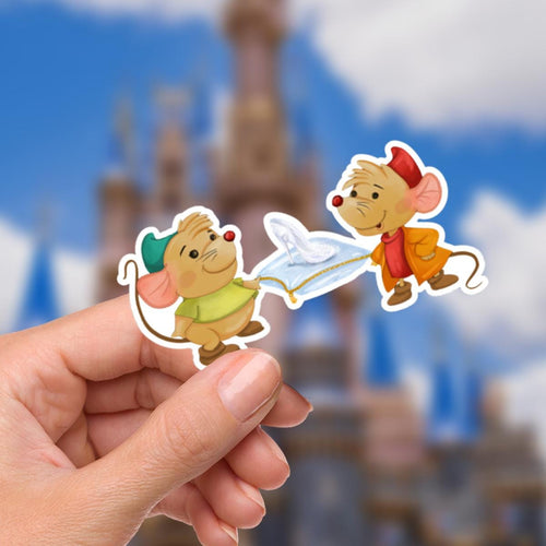 Cinderella Vinyl Sticker: Watercolor Castle, Glass Slipper, journal stickers, disney gift, disney present, junk journal