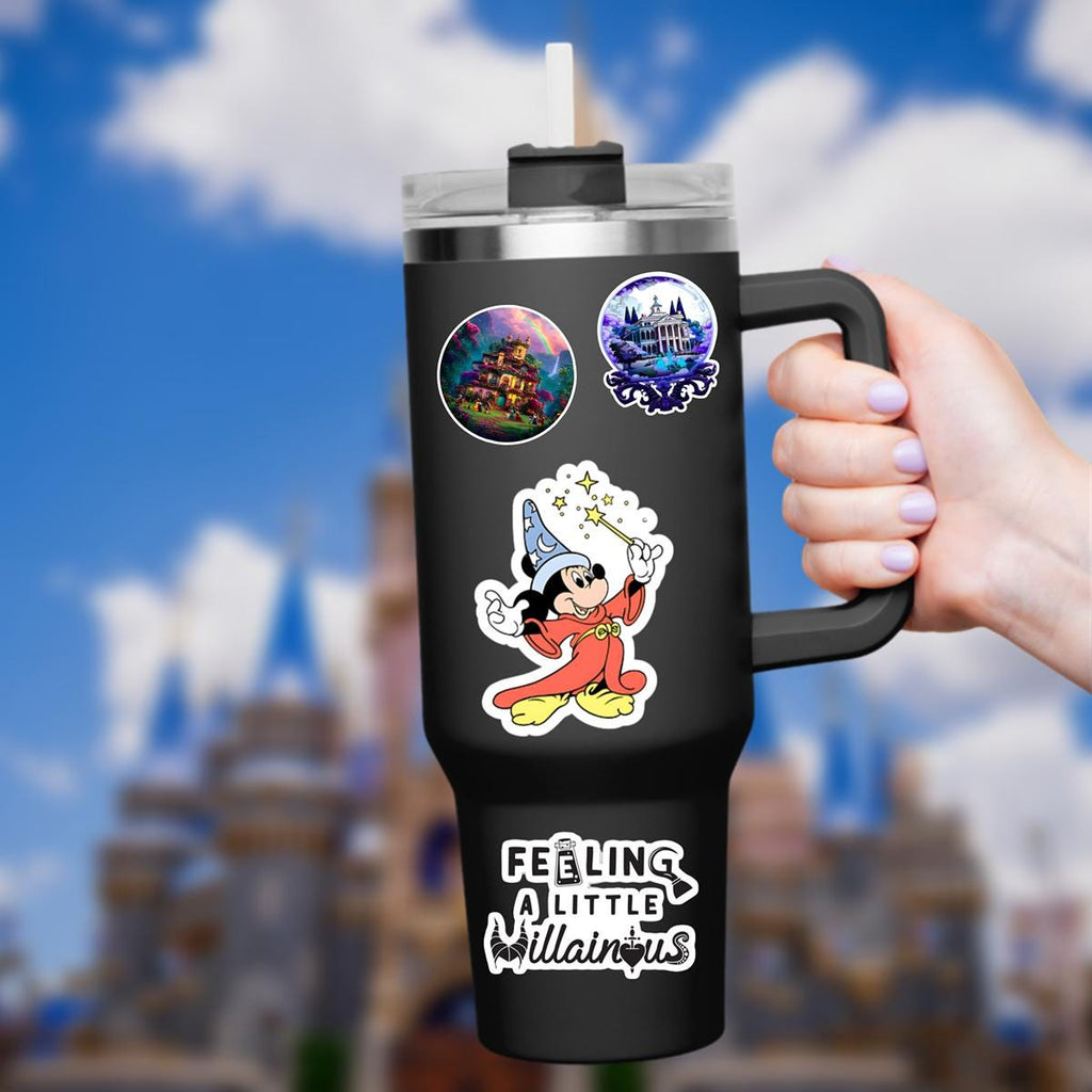 Sorcerer Fantasia Mickey Sticker: Waterproof Vinyl Decal for Laptop, Water Bottle