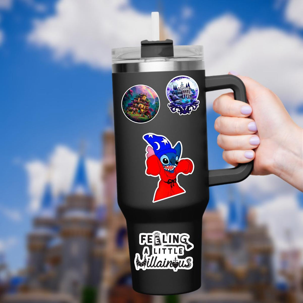 Sorcerer Fantasia Stitch Sticker: Waterproof Vinyl Decal for Laptop, Water Bottle