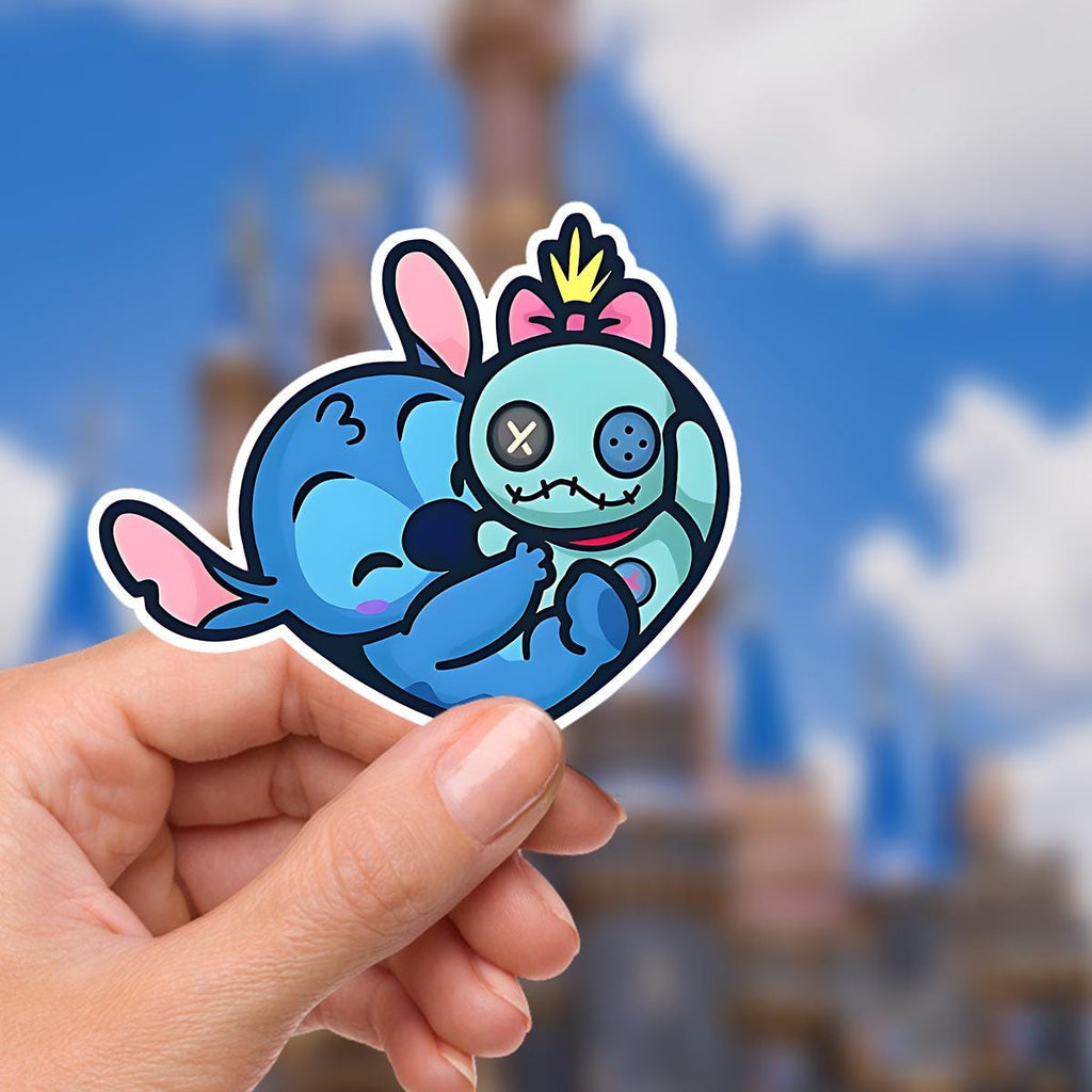 Stitch Waterproof Vinyl Sticker: Lilo and Stitch Ohana Decal, disney sticker, disney present, hydro bottle, journal sticker, stitch sticker, junk journal