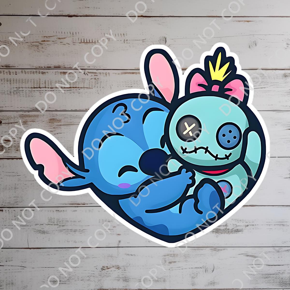 Stitch Waterproof Vinyl Sticker: Lilo and Stitch Ohana Decal, disney sticker, disney present, hydro bottle, journal sticker, stitch sticker, junk journal
