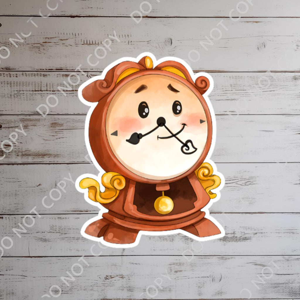 Cogsworth Sticker - Beauty and the Beast - Waterproof Vinyl Decal