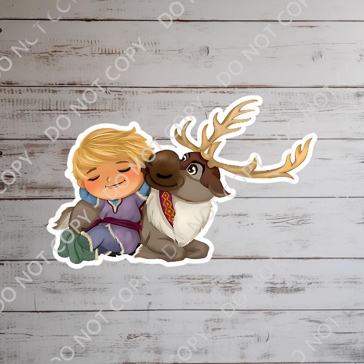 Olaf and Sven Waterproof Sticker: Frozen Sketch Decal disney stickers, journal stickers, junk journal stickers, hydro sticker stickers,