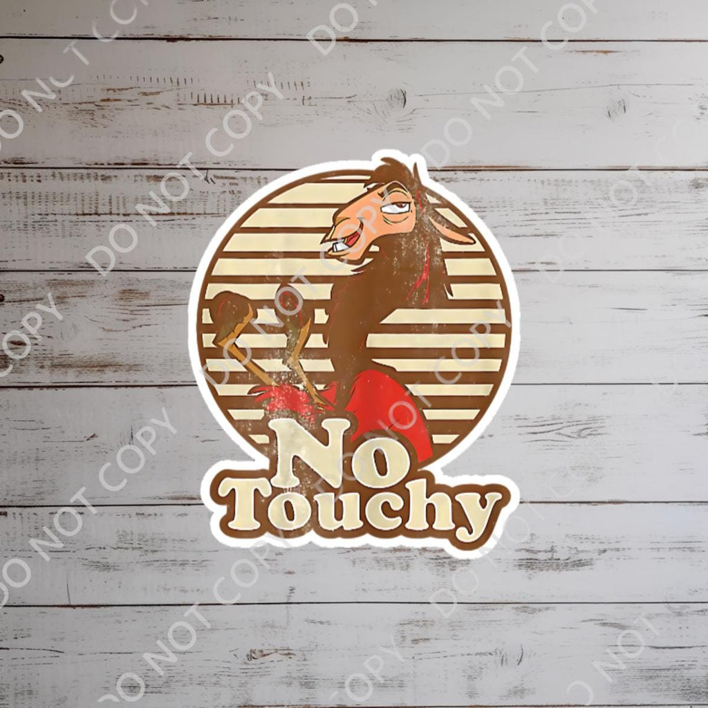 Emperor's New Grove No Touchy: Humor Sticker Hydro Water Bottle Disney Gift Waterproof Disney Laptop, Disneying Castle Park