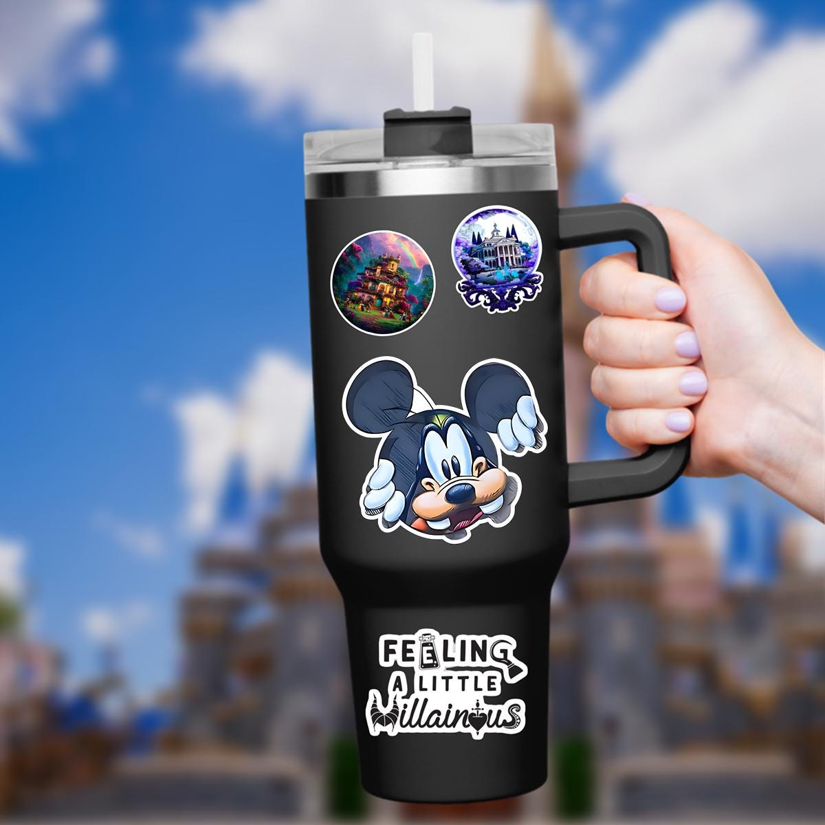 Disney Goofy What A Wonderful World Sticker Waterproof Disney Laptop, Disneying Theme Park Vacation, Castle Park Mouse