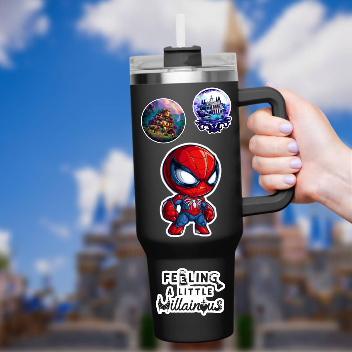 Marvel Spiderman Sticker Disneyy Waterproof Disney Laptop Stickers, planner stationery decal water bottle cell