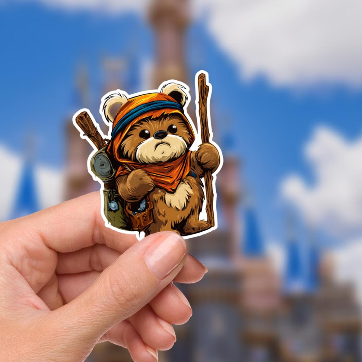 Star Wars  Ewok Wicket Waterproof Disney Laptop Stickers/  Disney yoda starwars planner stationery decal water bottle cell phone