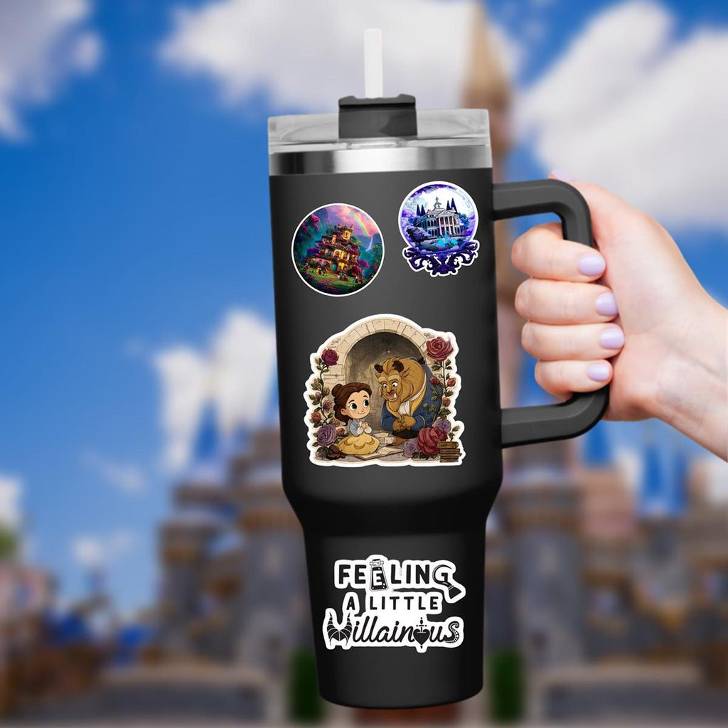Beauty and the Beast Books Sticker - Waterproof Vinyl