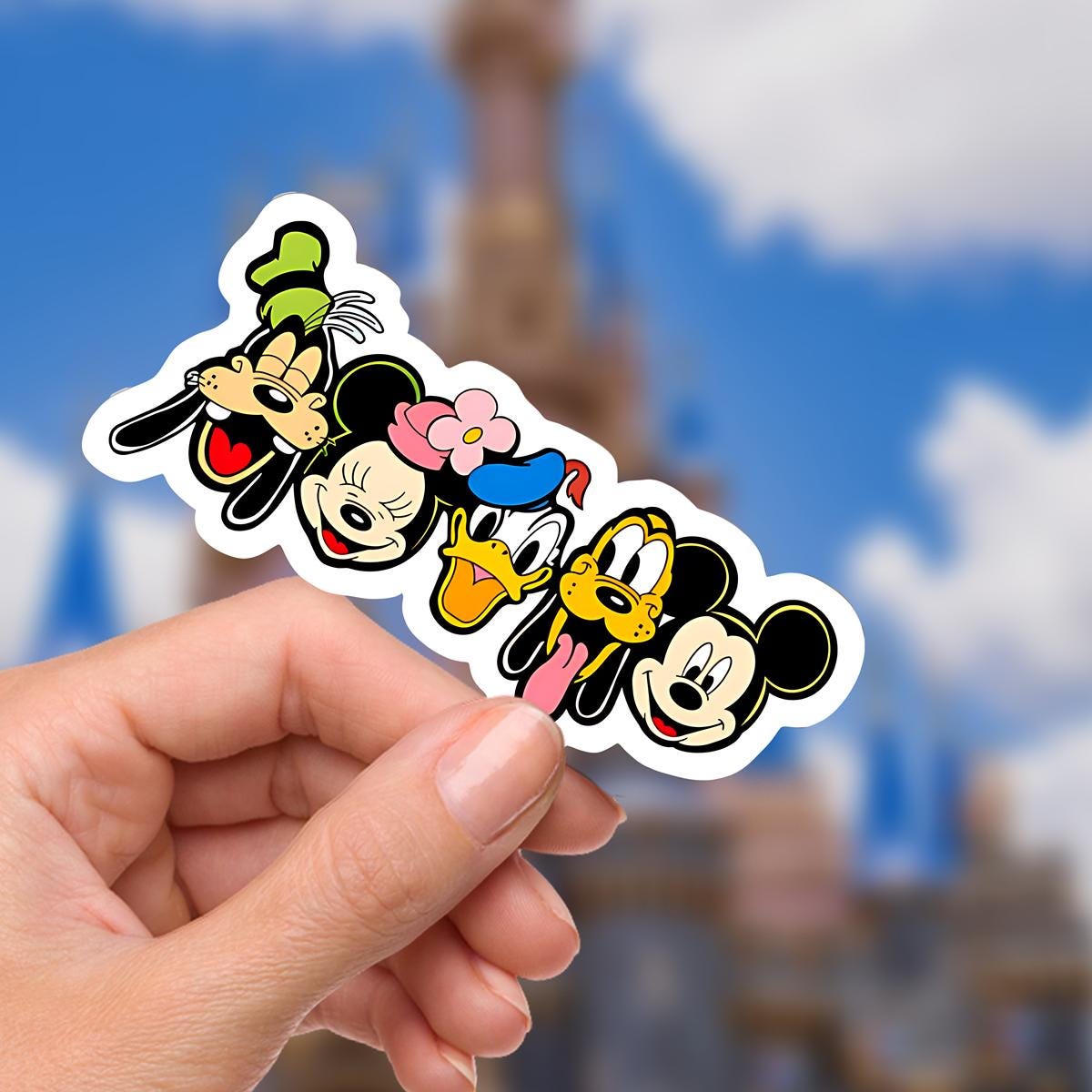 Disney Mickey and Friends What A Wonderful World Sticker Waterproof Disney Laptop, Disneying Theme Park Vacation, Castle Park Mouse