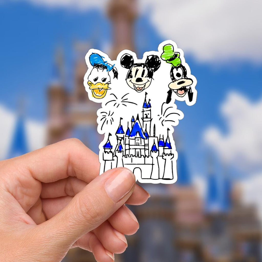 Disneyy Mickey and Friends What A Wonderful World Sticker Waterproof Disney Laptop, Disneying Theme Park Vacation, Castle Park Mouse