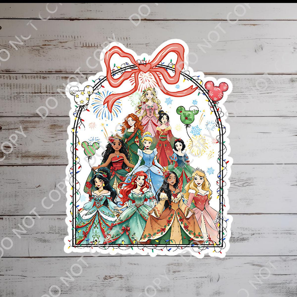 Disneyy Christmas Princess Castle World Sticker Waterproof Disney Laptop, Disneying Theme Park Vacation, Castle Park Mouse