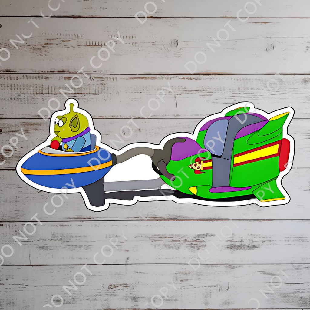 Toy Story Alien Ride Sticker, Waterproof Vinyl Decal