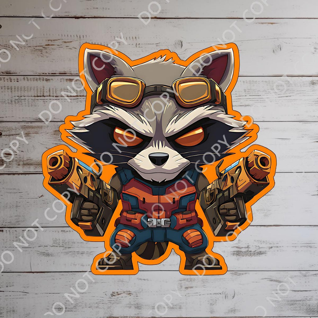 Groot Sticker Rocket Racoon: Waterproof Vinyl Decal for Laptop, Water Bottle